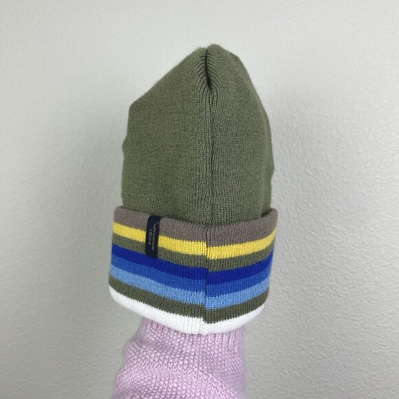 Pendleton National Park Stripe Beanie Fold Over Green Gorpcore Knit Unisex OS - Picture 3 of 16